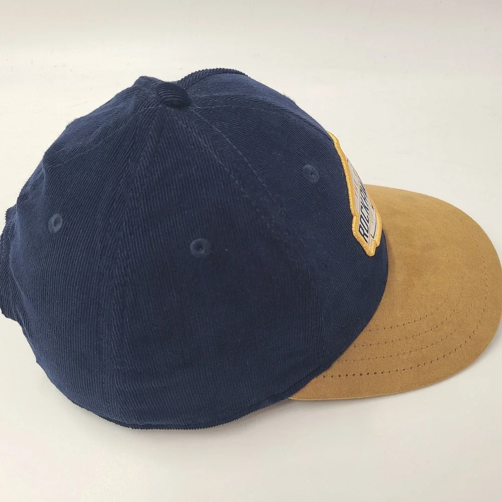 Rockaway Beach Hat Snapback Blue Brown Corduroy Surf Shop New York Patch Men